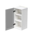 White Box Gray Slim - 15"W × 30"H Standard Wall Cabinet 1-Door 2-Adjustable Shelves