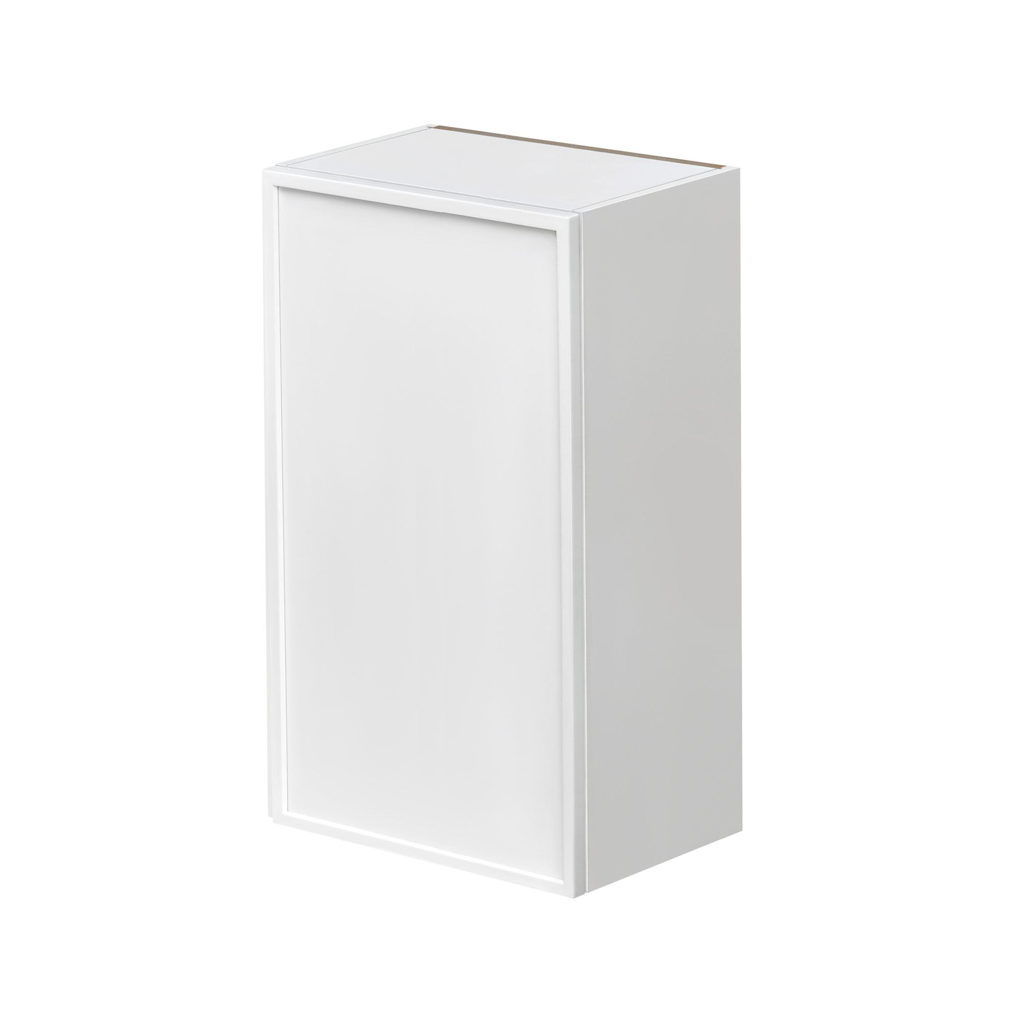 Slim White Shaker - 21"W × 36"H Standard Wall Cabinet 1-Door 3-Adjustable shelves