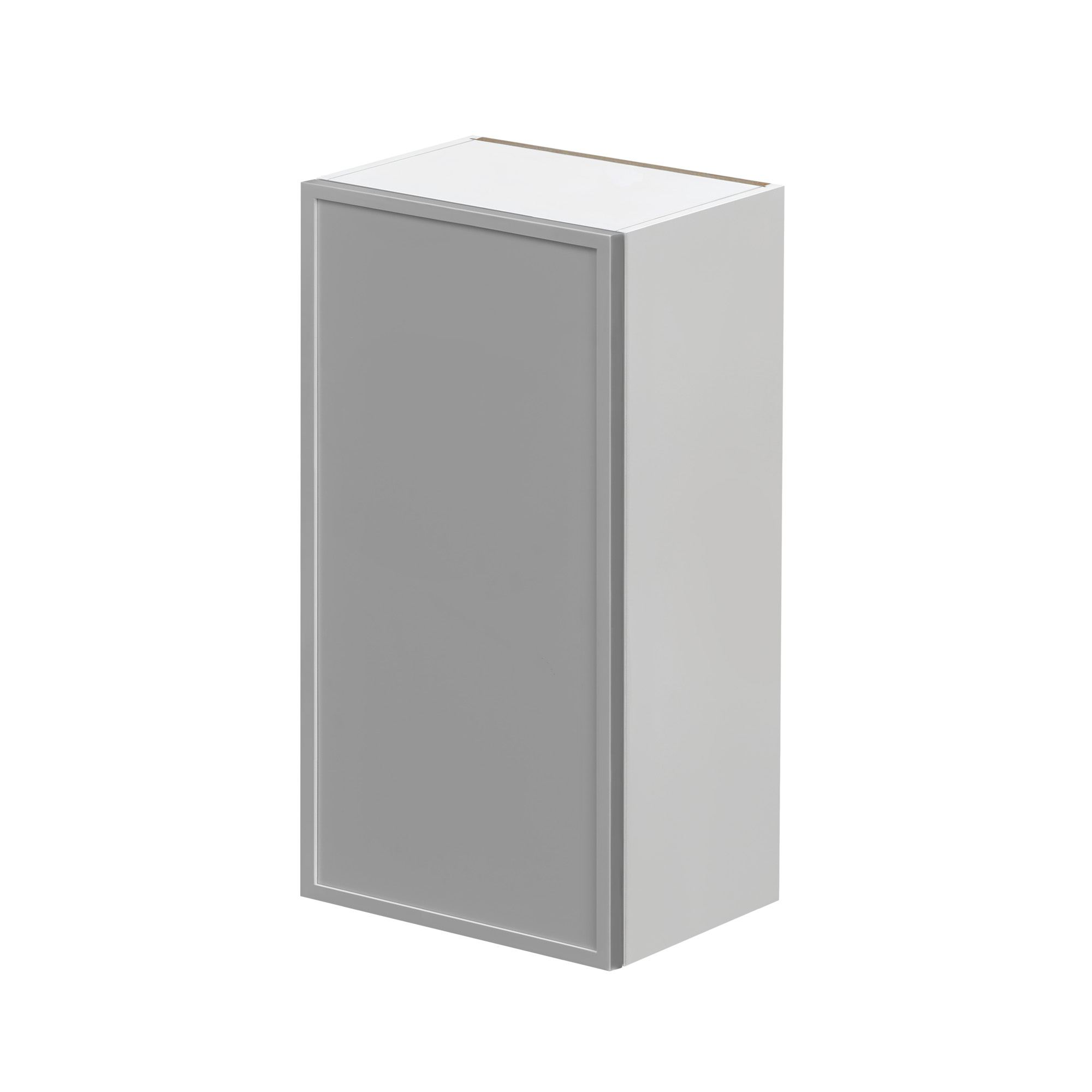 White Box Gray Slim - 18"W × 36"H Standard Wall Cabinet 1-Door 3-Adjustable shelves