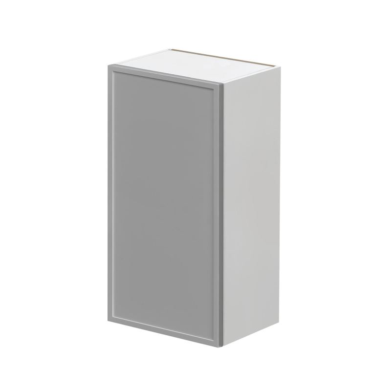 White Box Gray Slim - 18"W × 36"H Standard Wall Cabinet 1-Door 3-Adjustable shelves