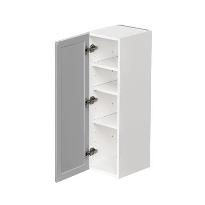 White Box Gray Slim - 9"W × 36"H Standard Wall Cabinet 1-Door 3-Adjustable shelves