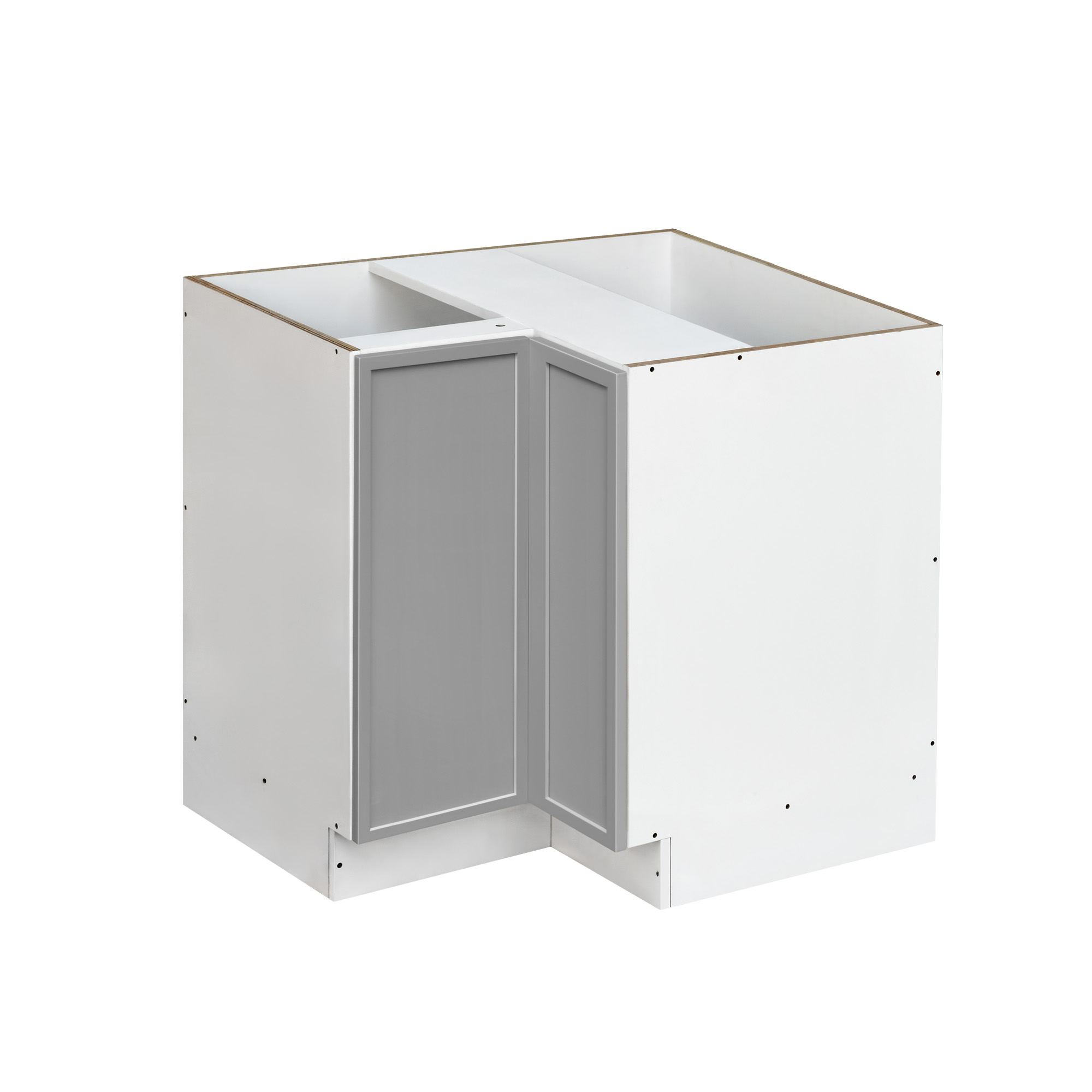 White Box Gray Slim - 36"W Base Lazy Susan Cabinet 1-Door 1-Adjustable Shelf