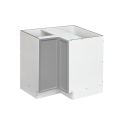 White Box Gray Slim - 36"W Base Lazy Susan Cabinet 1-Door 1-Adjustable Shelf