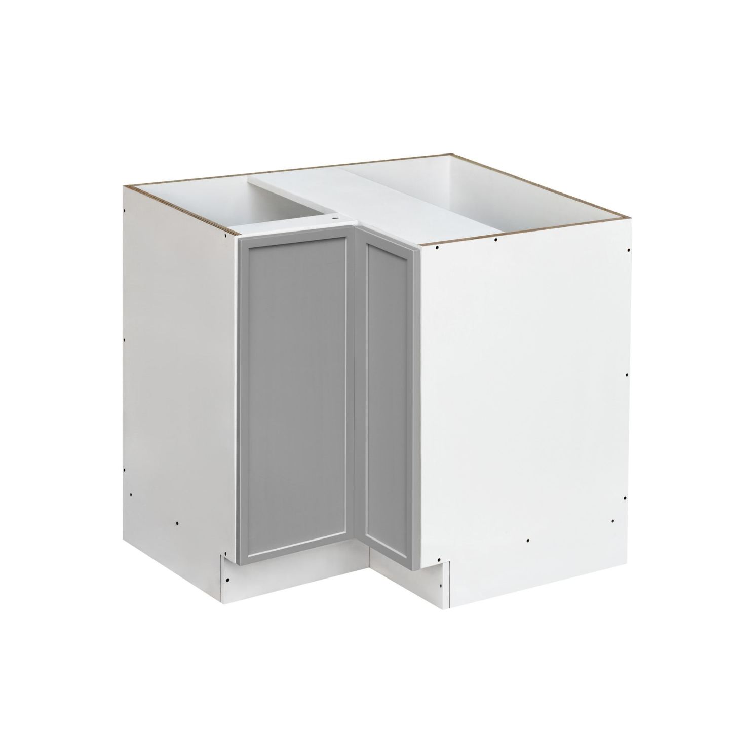 White Box Gray Slim - 36"W Base Lazy Susan Cabinet 1-Door 1-Adjustable Shelf