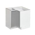 White Box Gray Slim - 33"W Base Lazy Susan Cabinet 1-Door 1-Adjustable Shelf
