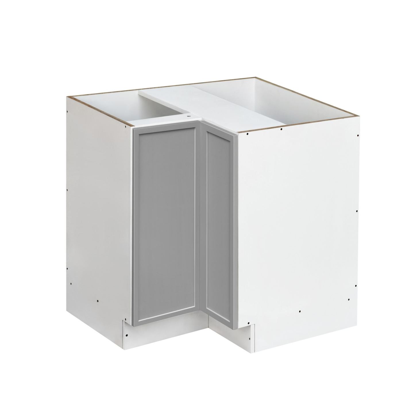 White Box Gray Slim - 33"W Base Lazy Susan Cabinet 1-Door 1-Adjustable Shelf