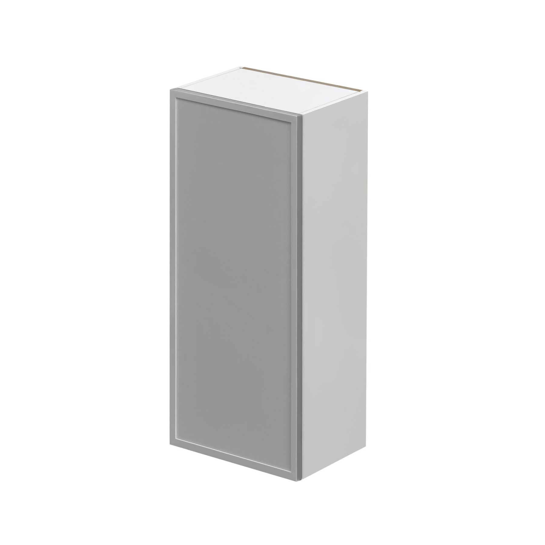 White Box Gray Slim - 12"W × 36"H Standard Wall Cabinet 1-Door 3-Adjustable shelves