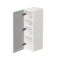 White Box Gray Slim - 12"W × 36"H Standard Wall Cabinet 1-Door 3-Adjustable shelves