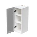 White Box Gray Slim - 12"W × 30"H Standard Wall Cabinet 1-Door 2-Adjustable Shelves