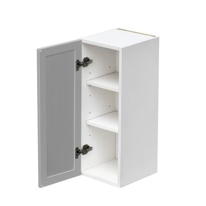 White Box Gray Slim - 12"W × 30"H Standard Wall Cabinet 1-Door 2-Adjustable Shelves