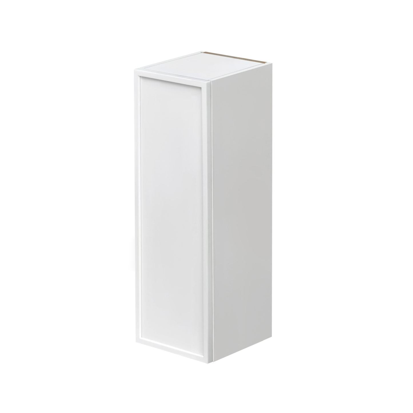 Slim White Shaker - 9"W × 36"H Standard Wall Cabinet 1-Door 3-Adjustable shelves