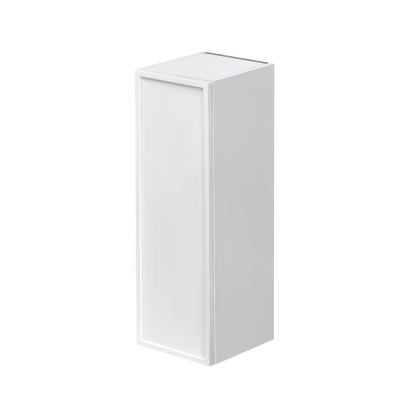 Slim White Shaker - 9"W × 36"H Standard Wall Cabinet 1-Door 3-Adjustable shelves