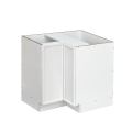 Slim White Shaker - 33"W Base Lazy Susan Cabinet 1-Door 1-Adjustable Shelf