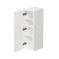 Slim White Shaker - 12"W × 36"H Standard Wall Cabinet 1-Door 3-Adjustable shelves