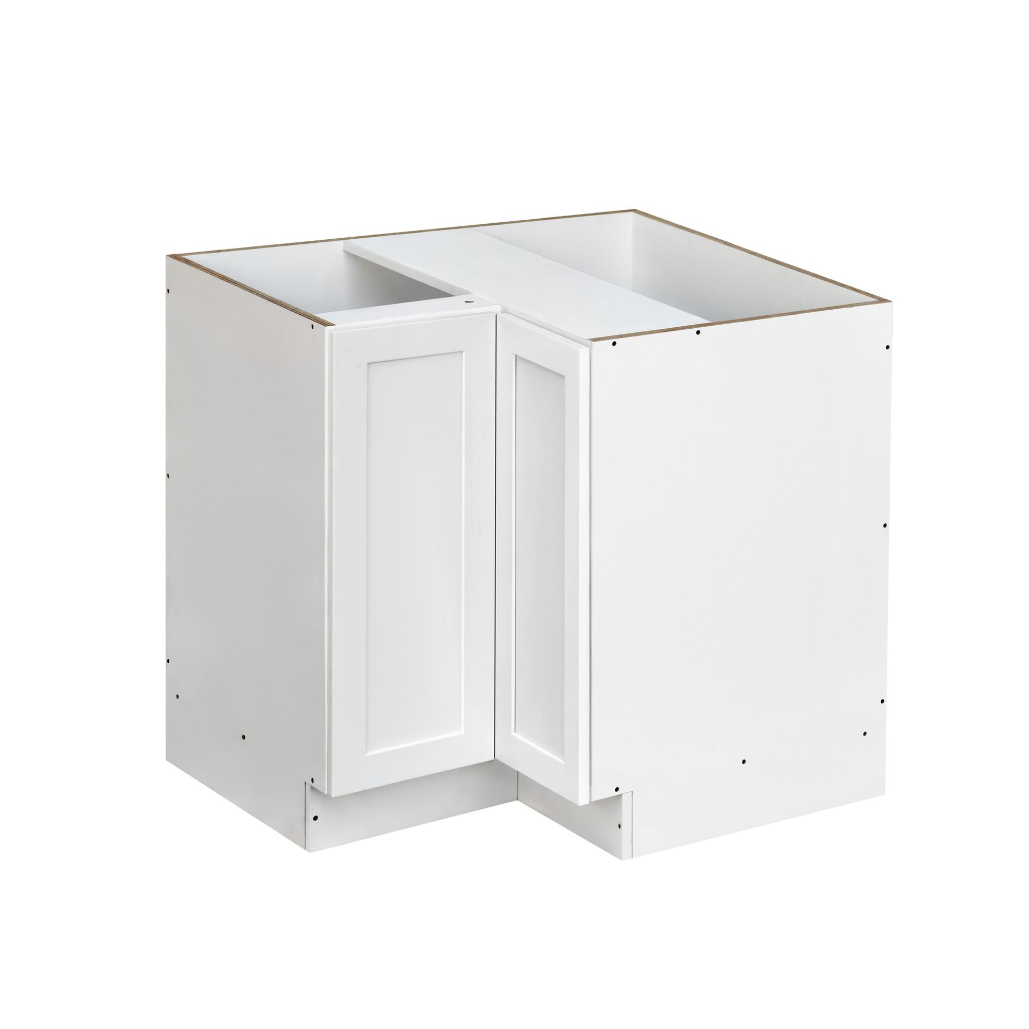 White Shaker - 36"W Base Lazy Susan Cabinet 1-Door 1-Adjustable Shelf