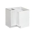 White Shaker - 36"W Base Lazy Susan Cabinet 1-Door 1-Adjustable Shelf