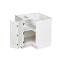 White Shaker - 36"W Base Lazy Susan Cabinet 1-Door 1-Adjustable Shelf
