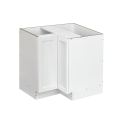 White Shaker - 33"W Base Lazy Susan Cabinet 1-Door 1-Adjustable Shelf