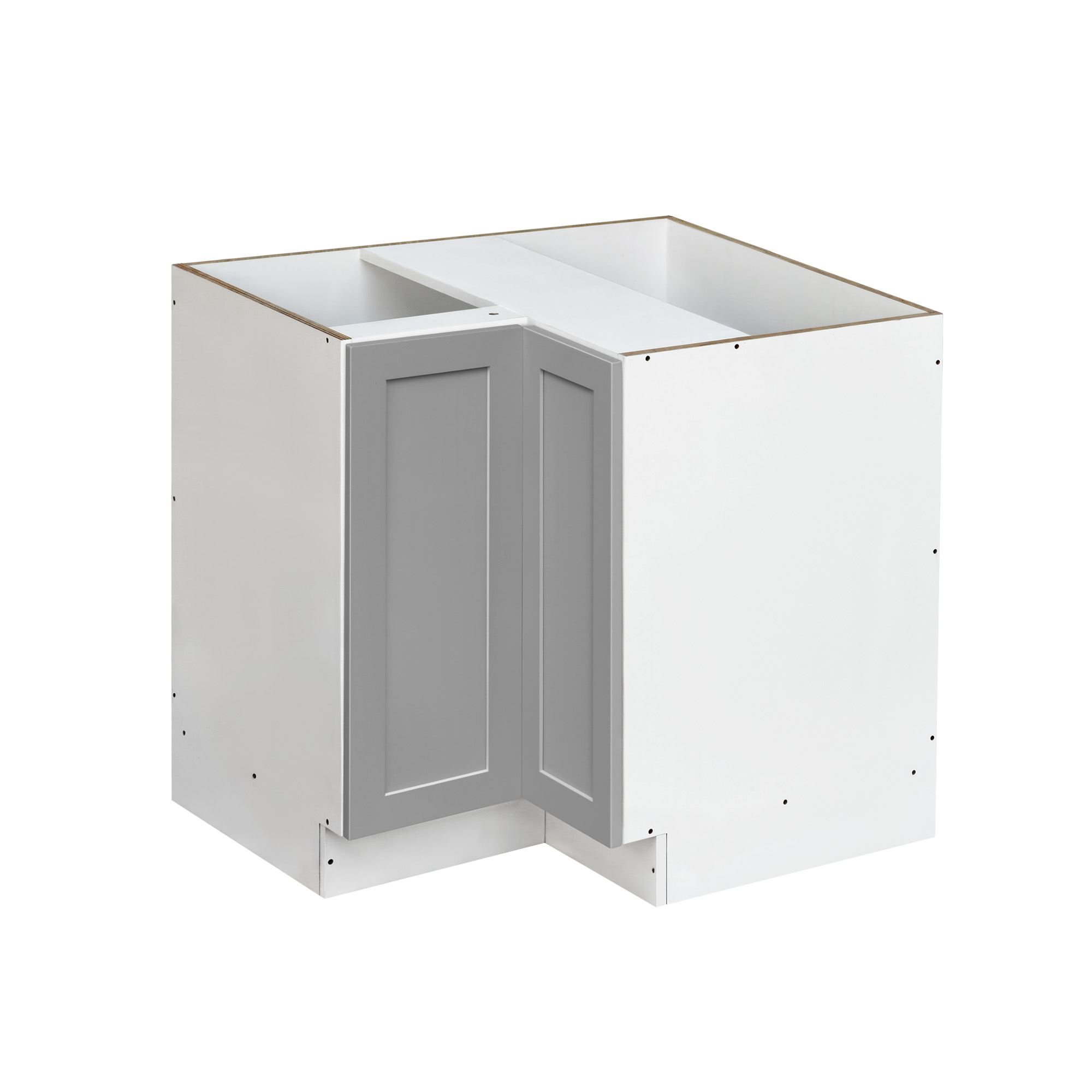 White Box Gray Shaker - 36"W Base Lazy Susan Cabinet 1-Door 1-Adjustable Shelf