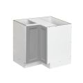 White Box Gray Shaker - 36"W Base Lazy Susan Cabinet 1-Door 1-Adjustable Shelf