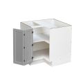 White Box Gray Shaker - 36"W Base Lazy Susan Cabinet 1-Door 1-Adjustable Shelf