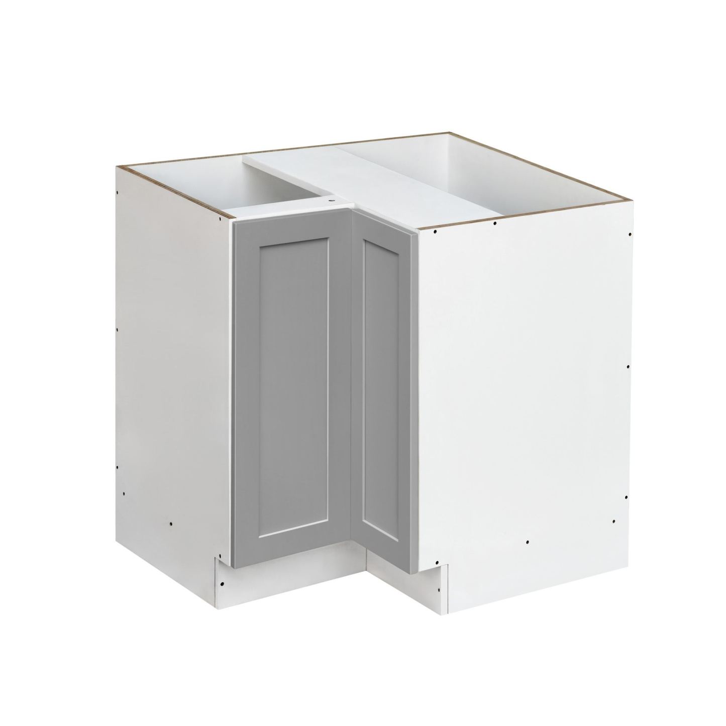 White Box Gray Shaker - 33"W Base Lazy Susan Cabinet 1-Door 1-Adjustable Shelf