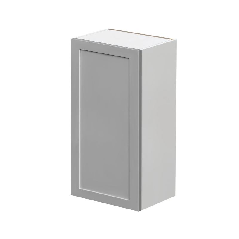 White Box Gray Shaker - 18"W × 36"H Standard Wall Cabinet 1-Door 3-Adjustable shelves