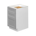 White Box Gray Shaker - 18"W Drawer Base Cabinet 3-Drawers