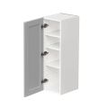 White Box Gray Shaker - 12"W × 36"H Standard Wall Cabinet 1-Door 3-Adjustable shelves
