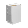 White Box Gray Shaker - 12"W Drawer Base Cabinet 3-Drawers