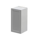 White Box Gray Shaker - 15"W × 30"H Standard Wall Cabinet 1-Door 2-Adjustable Shelves