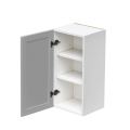 White Box Gray Shaker - 15"W × 30"H Standard Wall Cabinet 1-Door 2-Adjustable Shelves