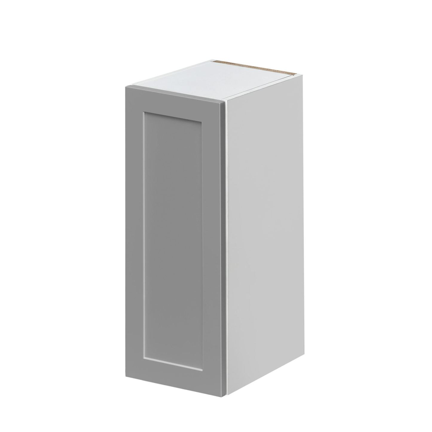 White Box Gray Shaker - 12"W × 30"H Standard Wall Cabinet 1-Door 2-Adjustable Shelves