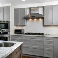 Shady Collection Slim Gray Shaker (Frameless) Sample Door
