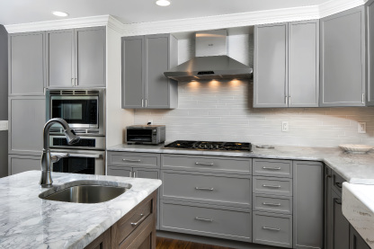 White Box Gray Slim - 18"W Standard Base Cabinet 1-Door 1-Adjustable shelf