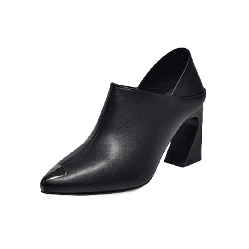 Closed Pointed Toe Horseshoe Heel Dual-use High Heels Shoes 