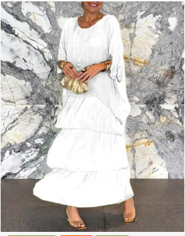 Fashion Chiffon Bat Sleeve Dress