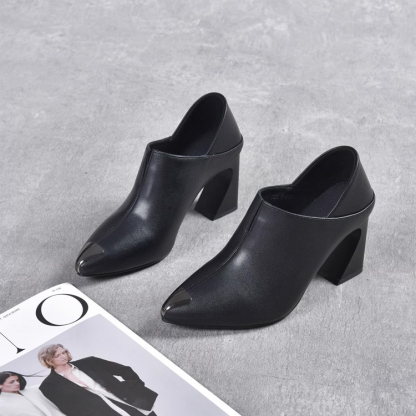 Closed Pointed Toe Horseshoe Heel Dual-use High Heels Shoes 