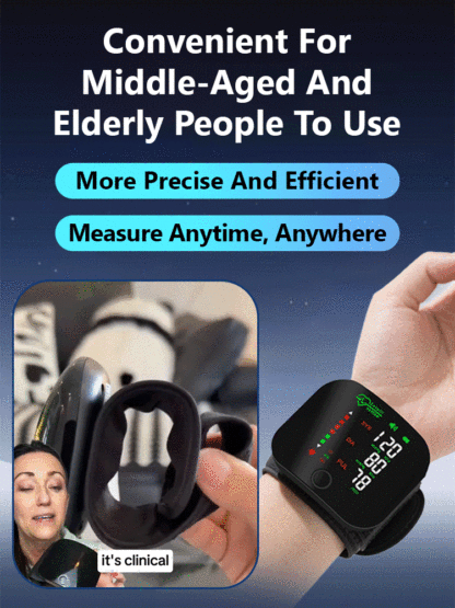 Blood pressure monitor on the wrist👴👵Check BP & Sugar instantly at home.