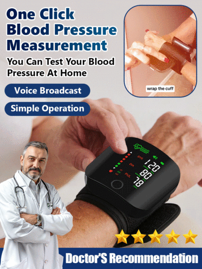 Blood pressure monitor on the wrist👴👵Check BP & Sugar instantly at home.
