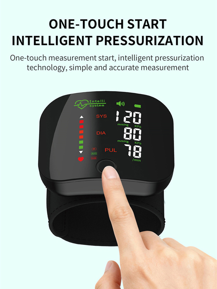 Blood pressure monitor on the wrist👴👵Check BP & Sugar instantly at home.