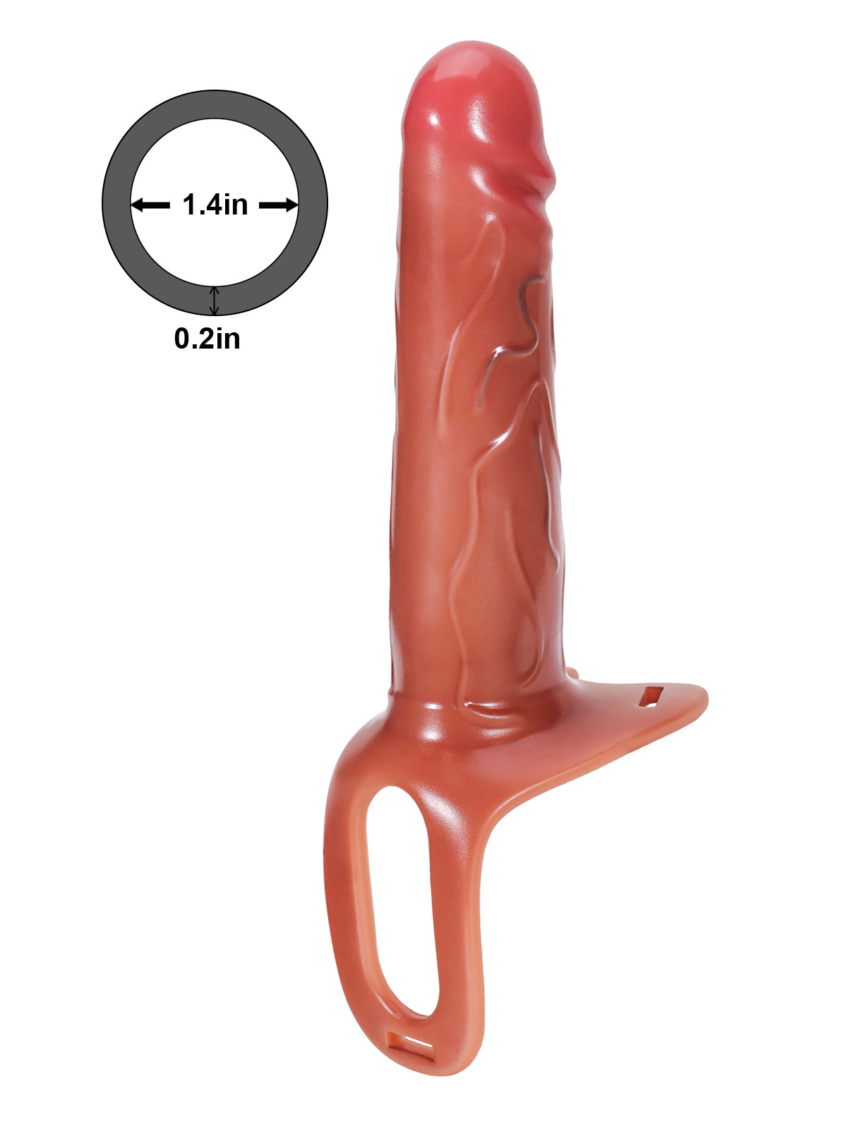 Adam 7.4” x 1.7” Wearable Sliding Skin Penis Sleeve For ED Extender S/M/L Size