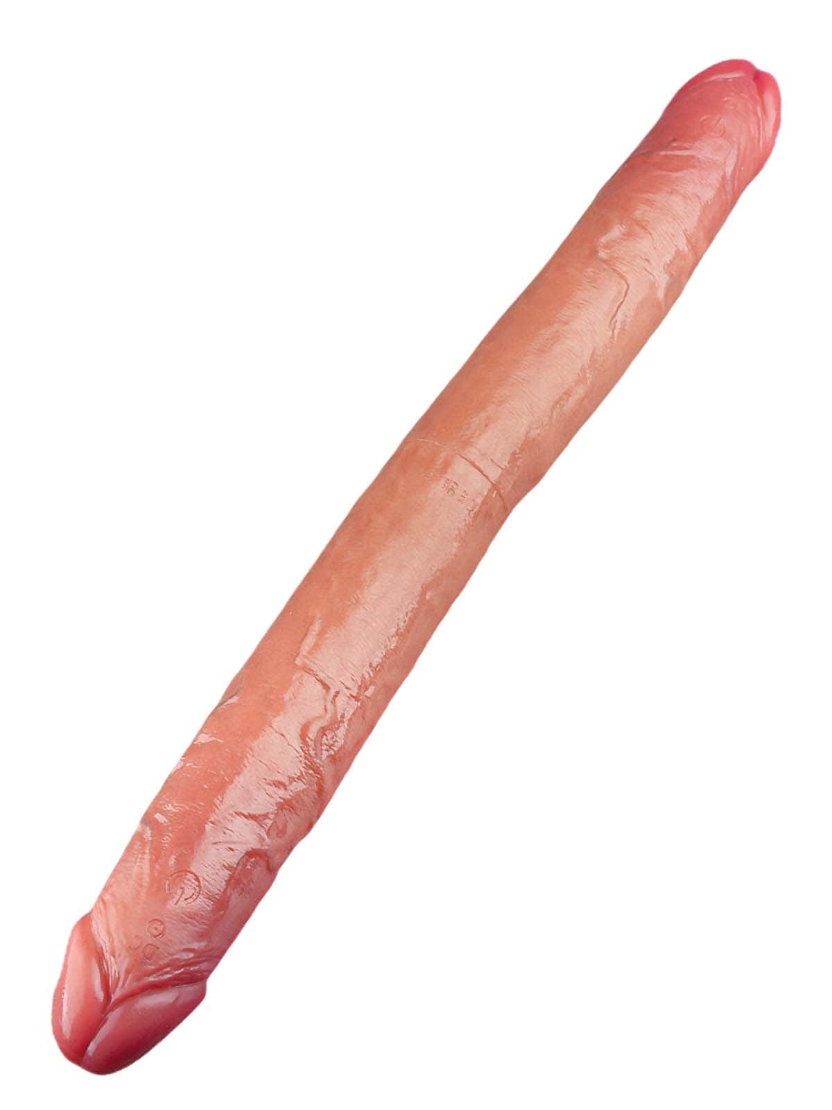 19" * 1.8" 10 Vibration Modes Double Ended Sliding Skin Dildo  - S/M/L Size