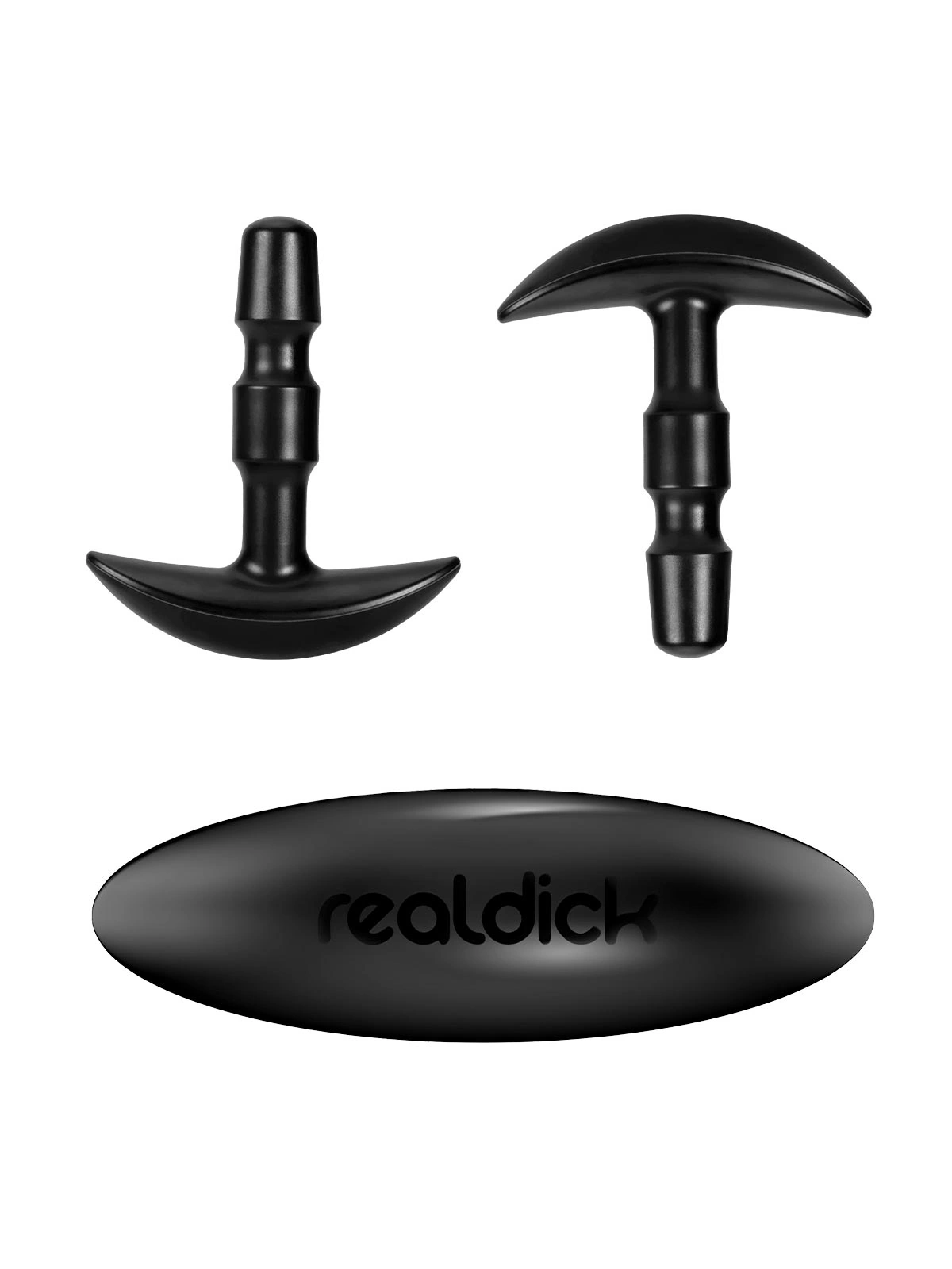 Phantom 9" x 2" Black Sliding Skin Vac-U-Lock Dildo With Moving Balls  & Suction Cup
