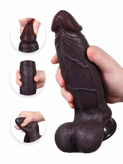 Wade | 8.8" x 2.2" Soft Thick Sliding Skin Dildo with Lifelike Dual Density Feel