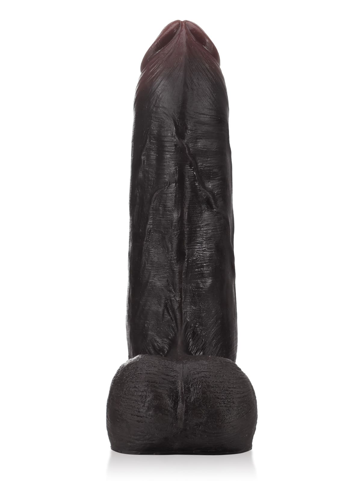 Phantom 9" x 2" Black Sliding Skin Vac-U-Lock Dildo With Moving Balls  & Suction Cup