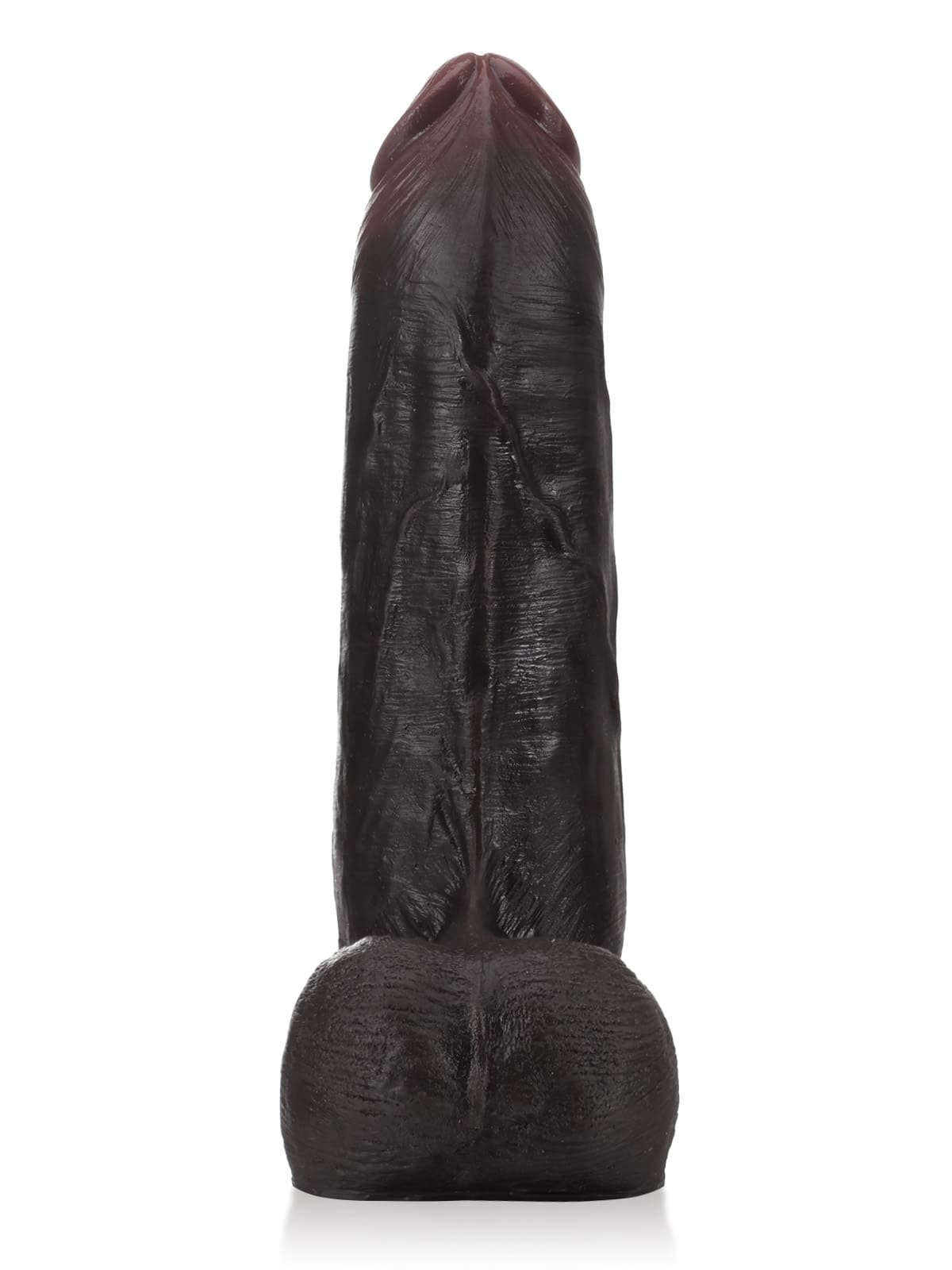 Phantom 9" x 2" Black Sliding Skin Vac-U-Lock Dildo With Moving Balls  & Suction Cup