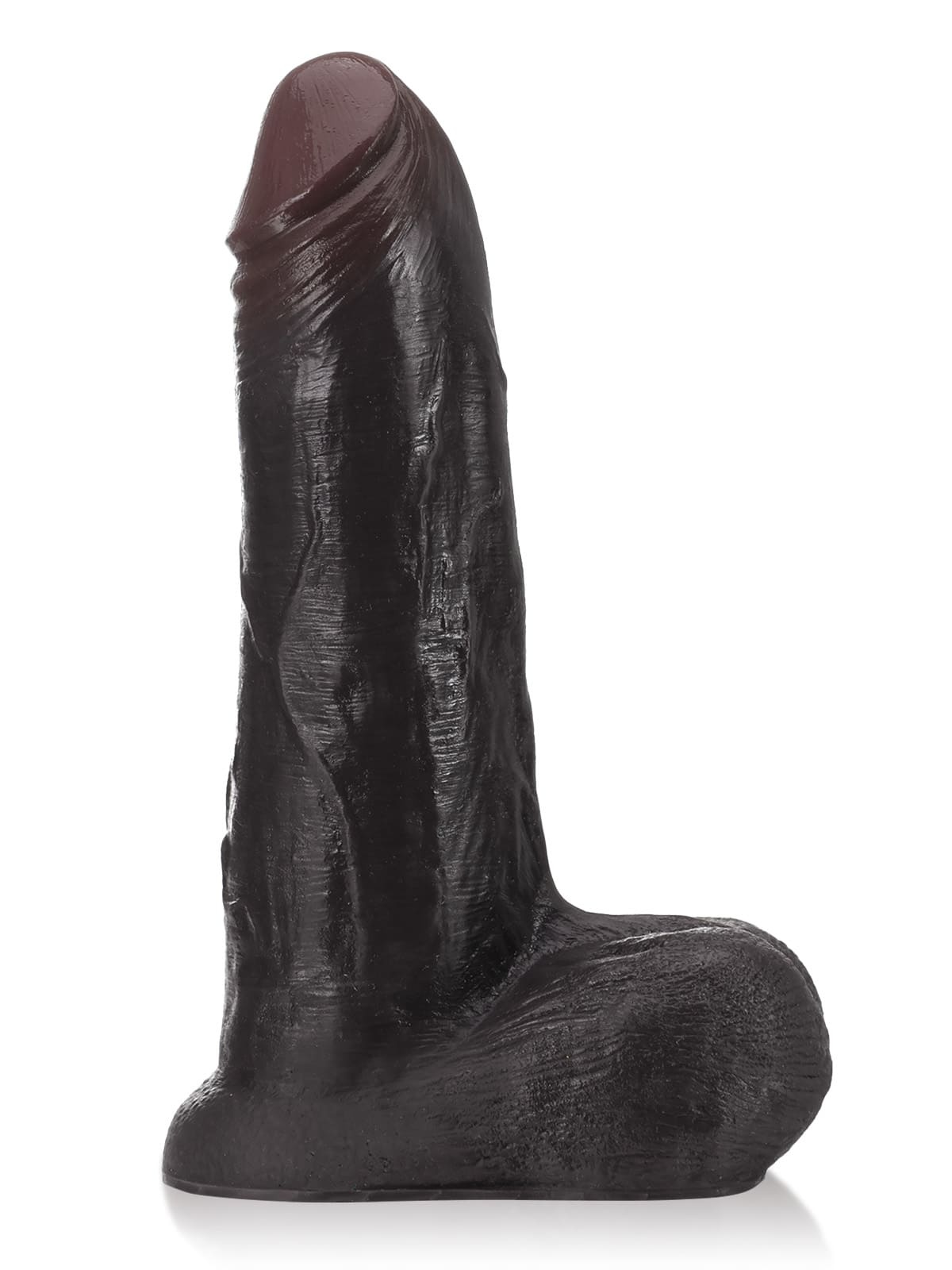 Phantom 9" x 2" Black Sliding Skin Vac-U-Lock Dildo With Moving Balls  & Suction Cup