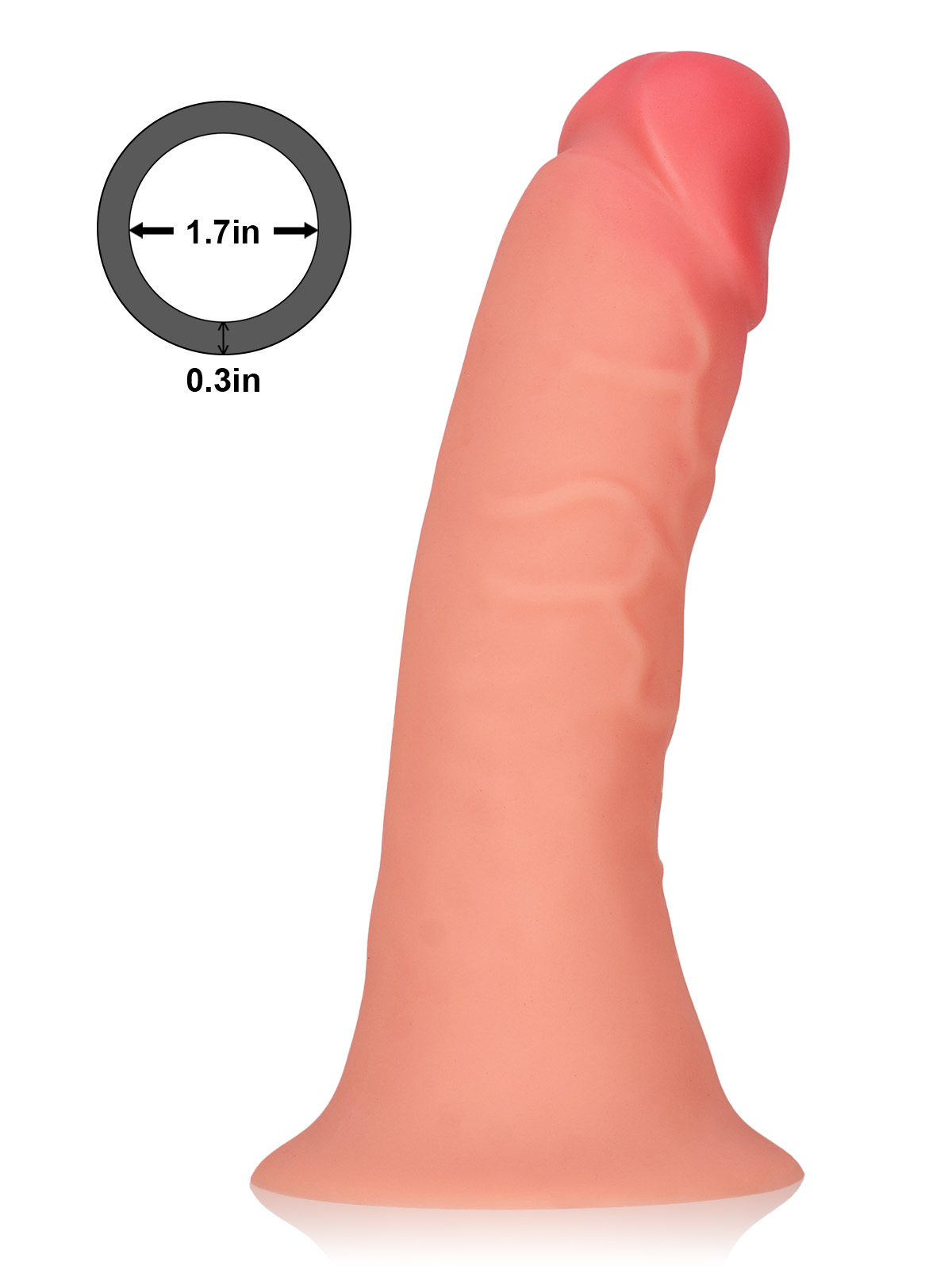 Adrian 7.2” x 1.5” Wearable Penis Sleeve For ED With O-Ring Strap On