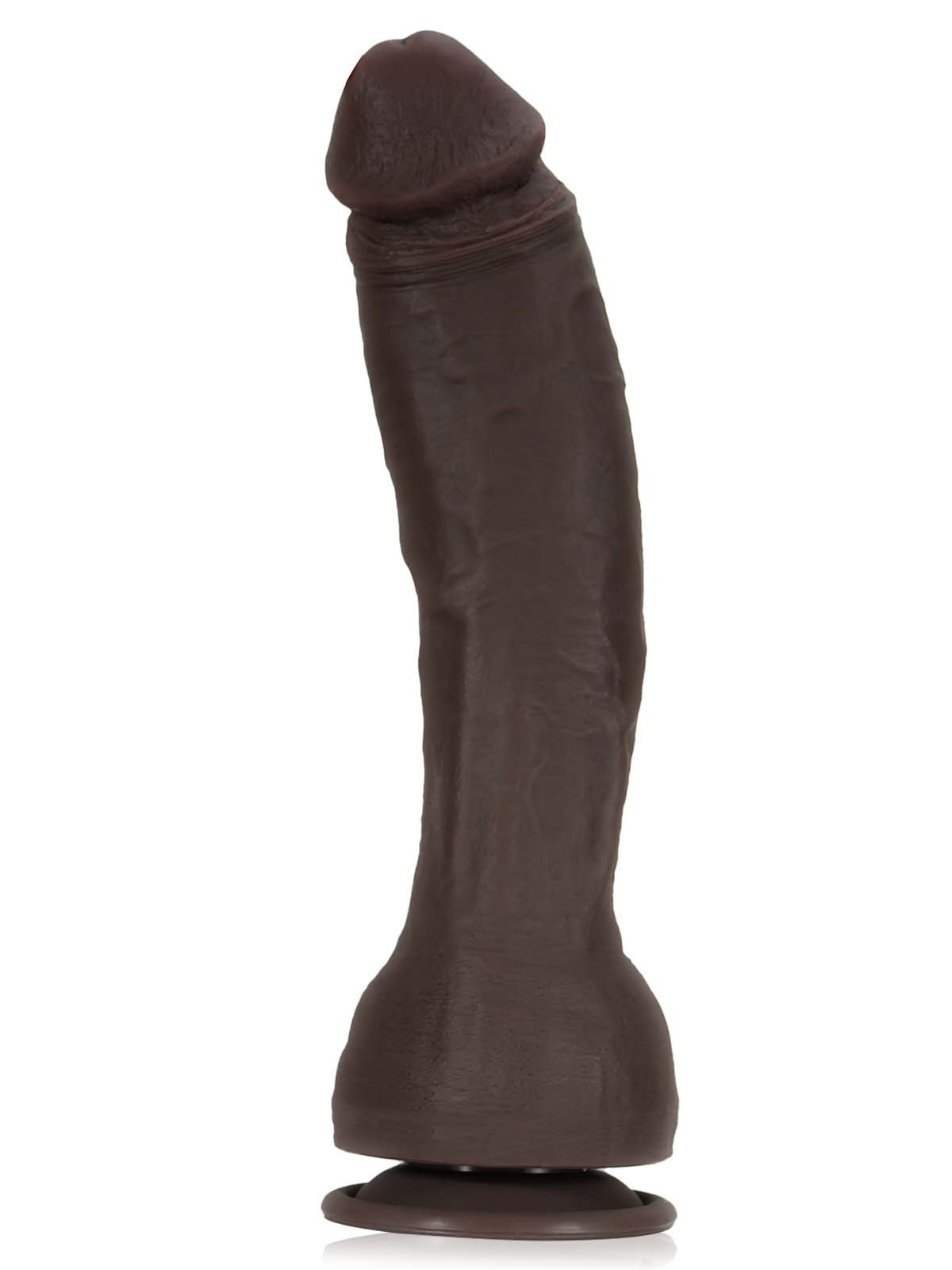 Akon 10.4" x 1.8" Black Curved Huge Realistic Dildo